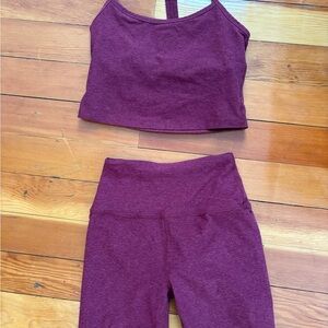 Beyond Yoga Wine/ Ruby spacedye set
